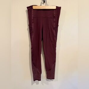 Athleta Deep Burgundy 7/8 Tights